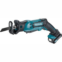 Makita JR105DWAE, Пила сабельная аккумуляторная, 10.8В/2х2Ач Li-ion, 0-3300 об\м, ход-13мм, рез-50мм, 1.3кг