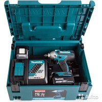 Makita DTW190RME, Аккумуляторный ударный гайковерт, 18В/2х4 Ач Li-ion, 190Нм, квадр 1\2", 1.4 кг, крепеж