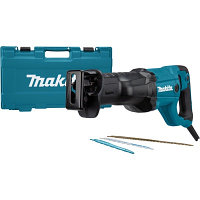 Makita JR3051TK, Пила сабельная, 1200 Вт, 0-3000об\м, ход-30мм, рез-255мм, 3,2кг, чем, 3 полот. (Makita JR