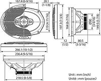 Колонки автомобильные Kenwood KFC-PS6986 600Вт 88дБ 4Ом 15x23см (6x9дюйм) (ком.:2кол.) коаксиальные