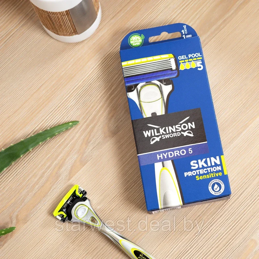 Wilkinson Sword / Schick Hydro 5 Sensitive с 1 кассетой Бритва / Станок для бритья мужской - фото 7 - id-p211410996