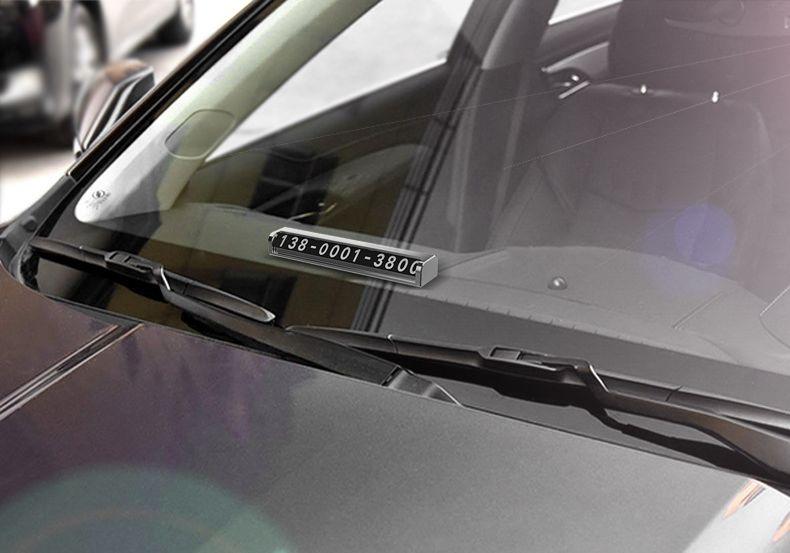 Автовизитка - табличка с номером телефона в автомобиль Design PRO, алюминий, люминесцентные цифры, серебро - фото 3 - id-p211314386
