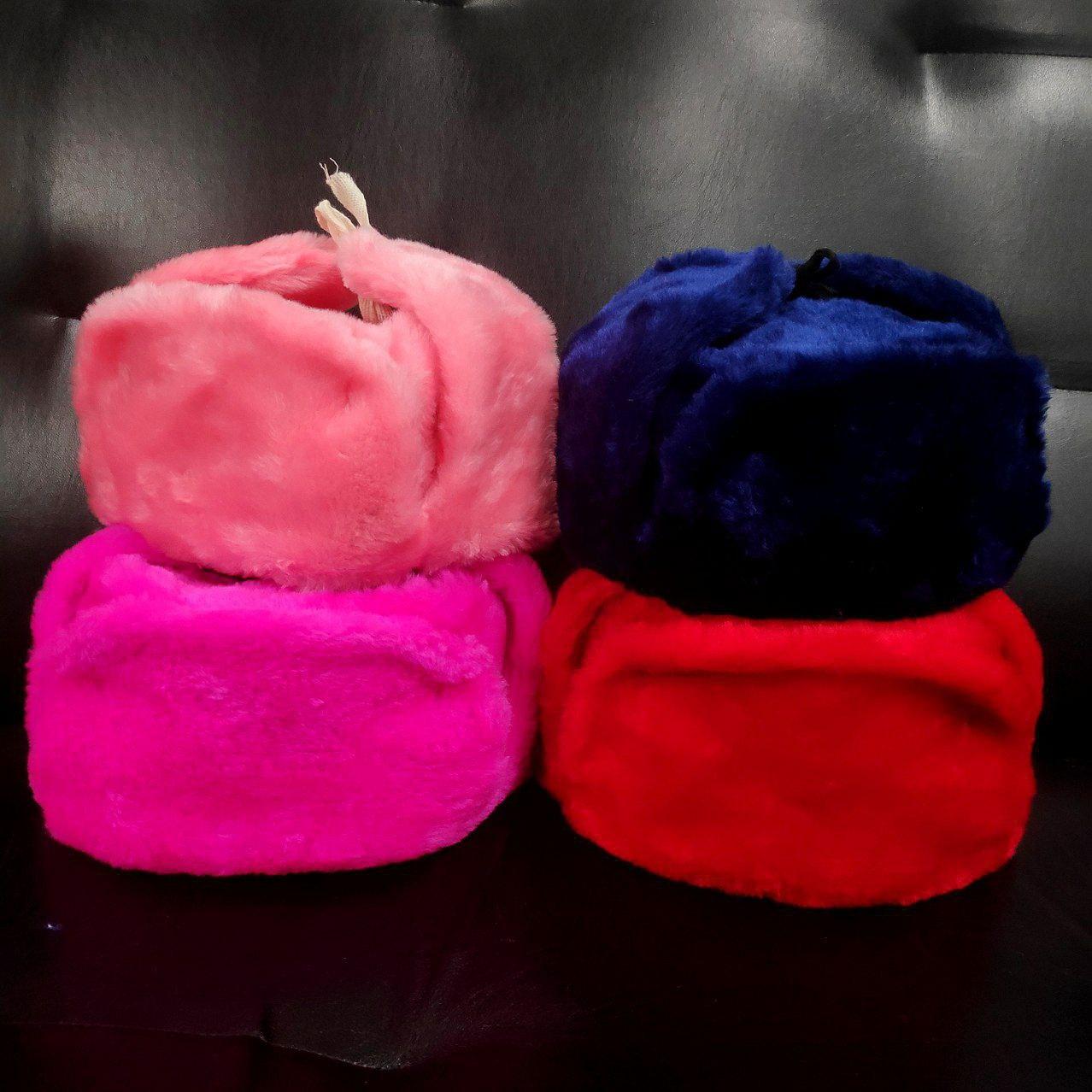 Шапка - ушанка сувенирная "Цветной мех" унисекс, Нежно-розовая 60 размер - фото 2 - id-p211411506