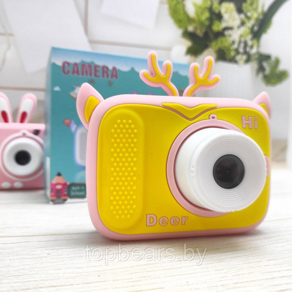 Детский цифровой мини фотоаппарат Childrens fun Camera (экран 2 дюйма, фото, видео, 5 встроенных игр) Розовый - фото 10 - id-p207133084