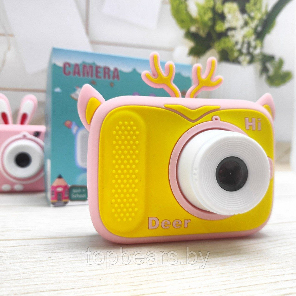 Детский цифровой мини фотоаппарат Childrens fun Camera (экран 2 дюйма, фото, видео, 5 встроенных игр) Розовый - фото 10 - id-p207133087