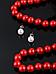 Бусы длинные женские жемчуг бижутерия для женщин украшение на шею жемчужное ожерелье колье красные, фото 4