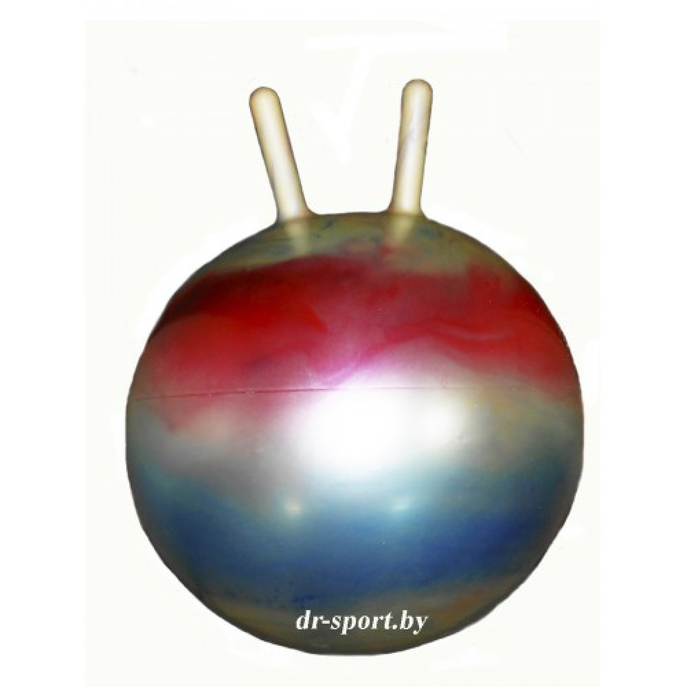 Мяч гимнастический Д-45 с рожками радужный - фото 1 - id-p211411688