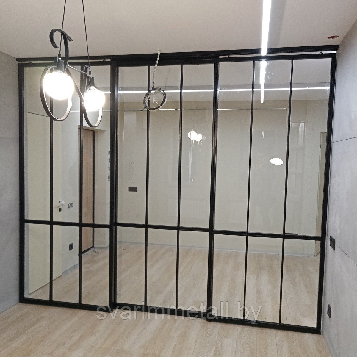 Интерьерные перегородки, в стиле лофт (LOFT), черный