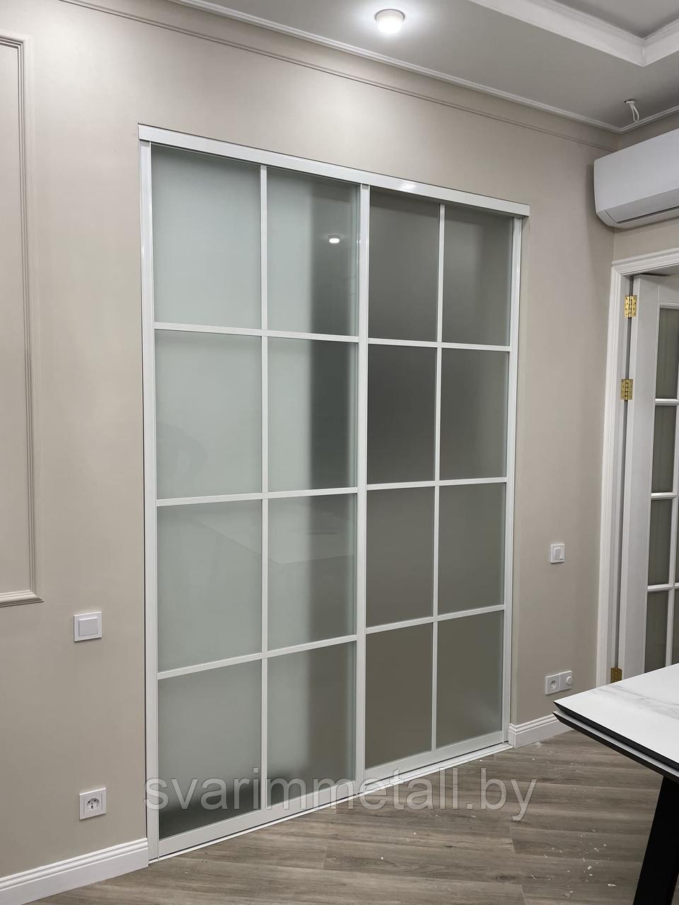 Раздвижные межкомнатные перегородки, в стиле лофт (LOFT), белый