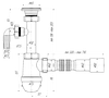 Сифон Ани Пласт C1315 1¼"х40 с отводом для стиральной машины, с гибкой трубой 40х40/50, Россия, фото 3