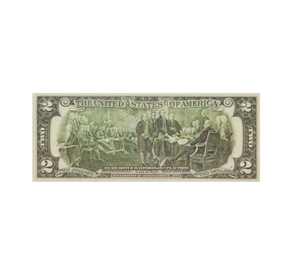 Деньги сувенирные Подарочная пачка купюр 2 доллара - фото 3 - id-p211431032