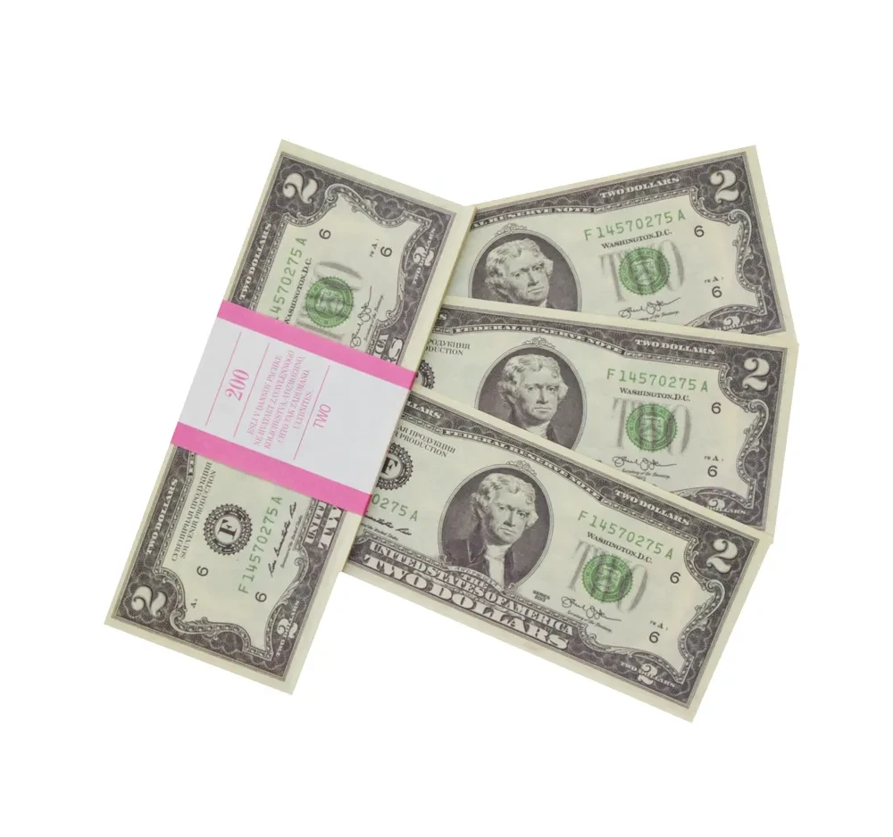 Деньги сувенирные Подарочная пачка купюр 2 доллара - фото 1 - id-p211431032