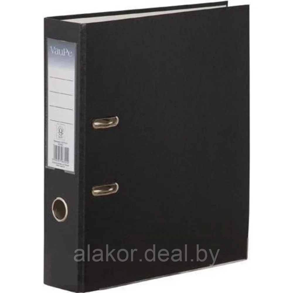 Папка-регистратор А4, "Vaupe", ламинированный картон, A4, черный, 75мм - фото 1 - id-p211432376