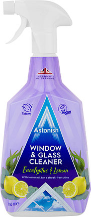Средство для мытья стекол и зеркал  ASTONISH 750 мл., фото 2
