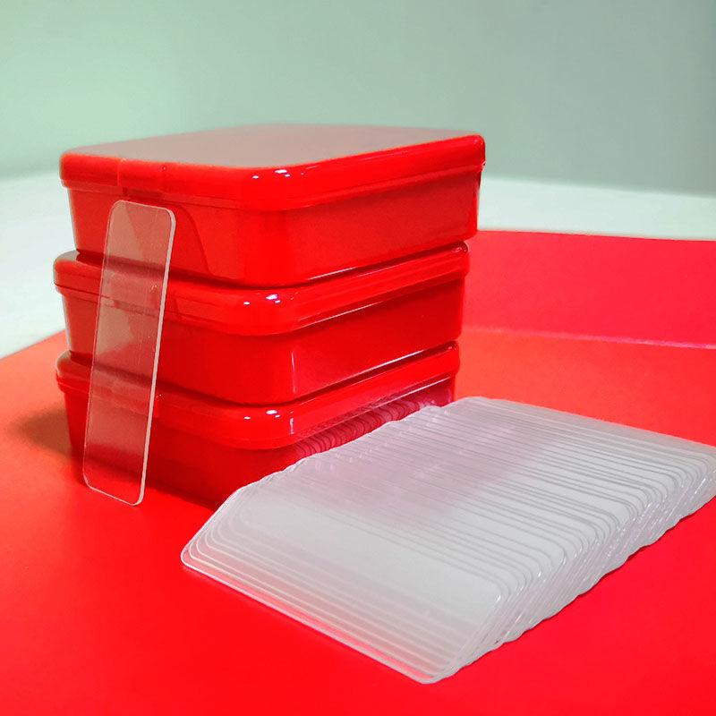 Клейкие пластины многоразовые - двухсторонний пластиковый скотч, 60 штук, прозрачный 557032