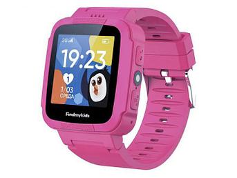 Детские умные смарт часы-телефон Elari Findmykids Pingo Smart Baby Watch розовые для девочек детей с GPS