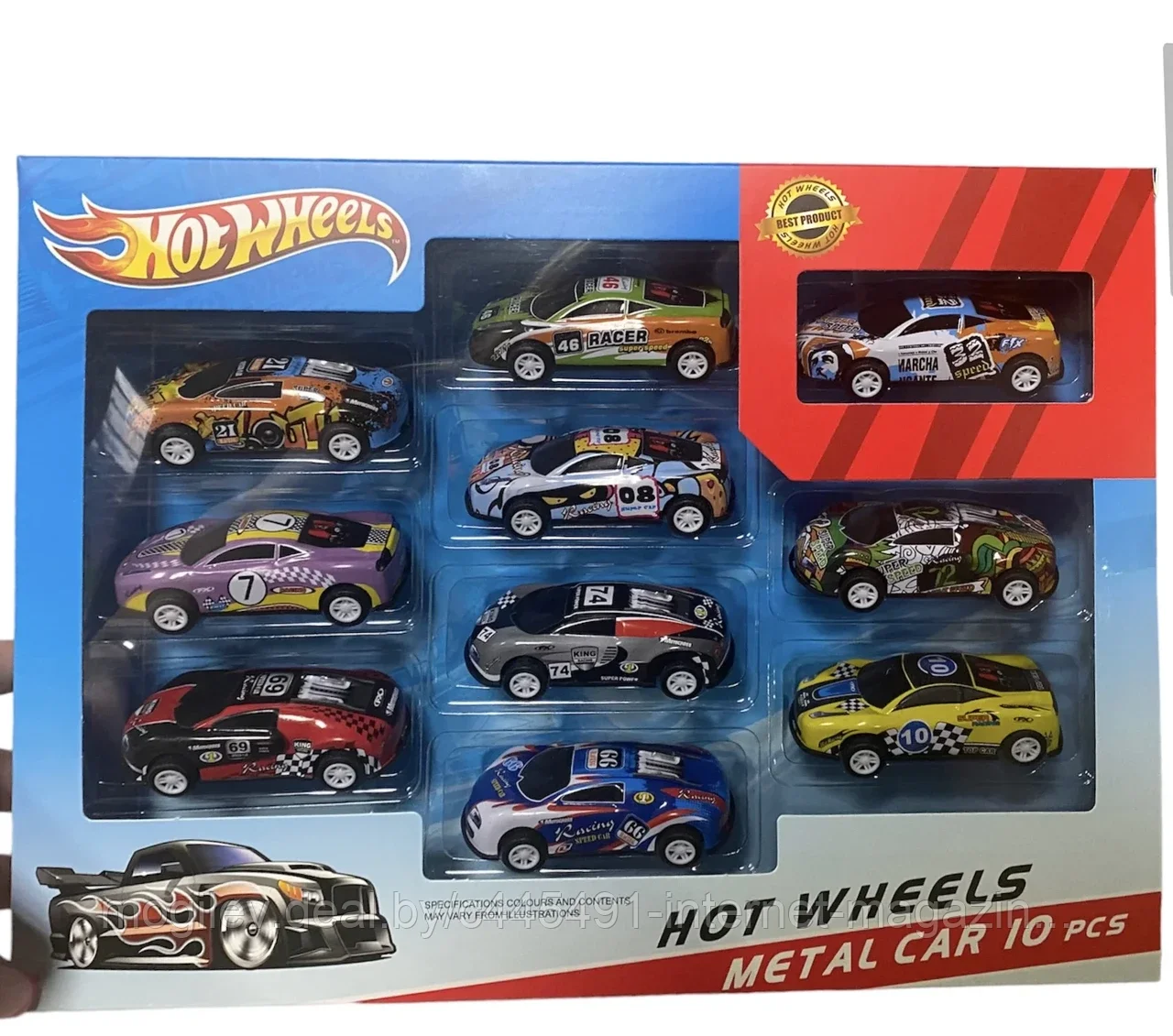 Набор машинок "Hot Wheels" 10шт (аналог) арт. BT230166(2176-2)