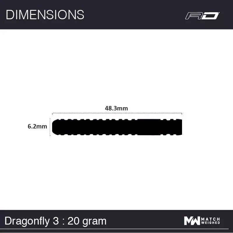 Red Dragon Dragonfly 20gr. 95% вольфрам. Дротики для дартса - фото 4 - id-p210928304
