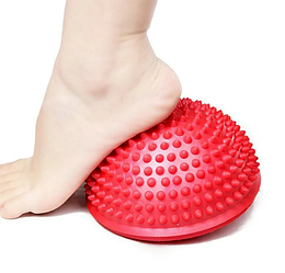 Шар массажный балансировочный 16 см. / Подушка ортопедическая для детей и взрослых, красная
