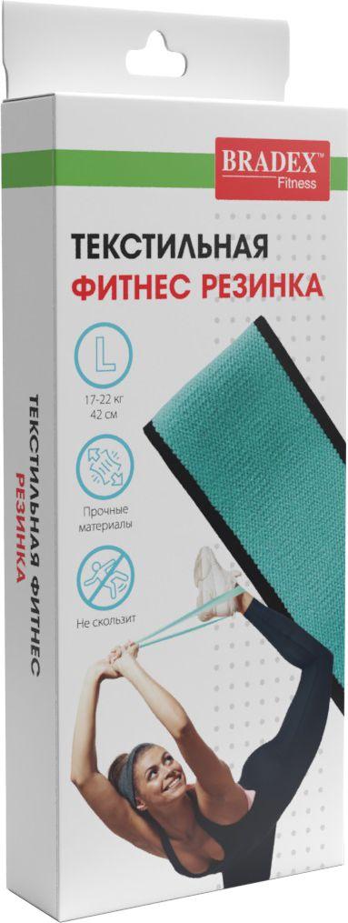 Текстильная фитнес резинка Bradex SF 0749, размер L, нагрузка 17-22 кг - фото 7 - id-p211447710