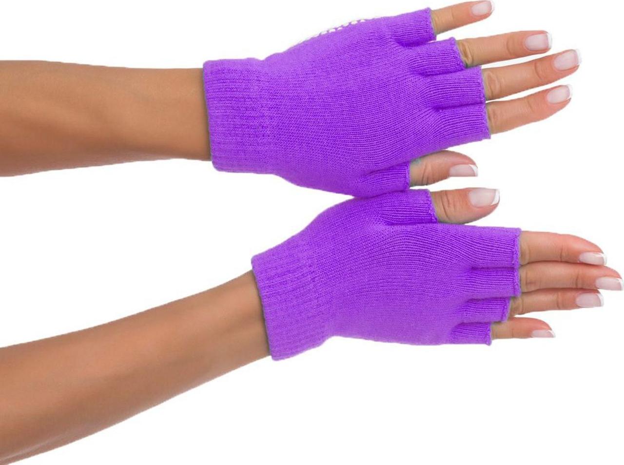 Перчатки противоскользящие для занятий йогой, фиолетовые - фото 3 - id-p211447757
