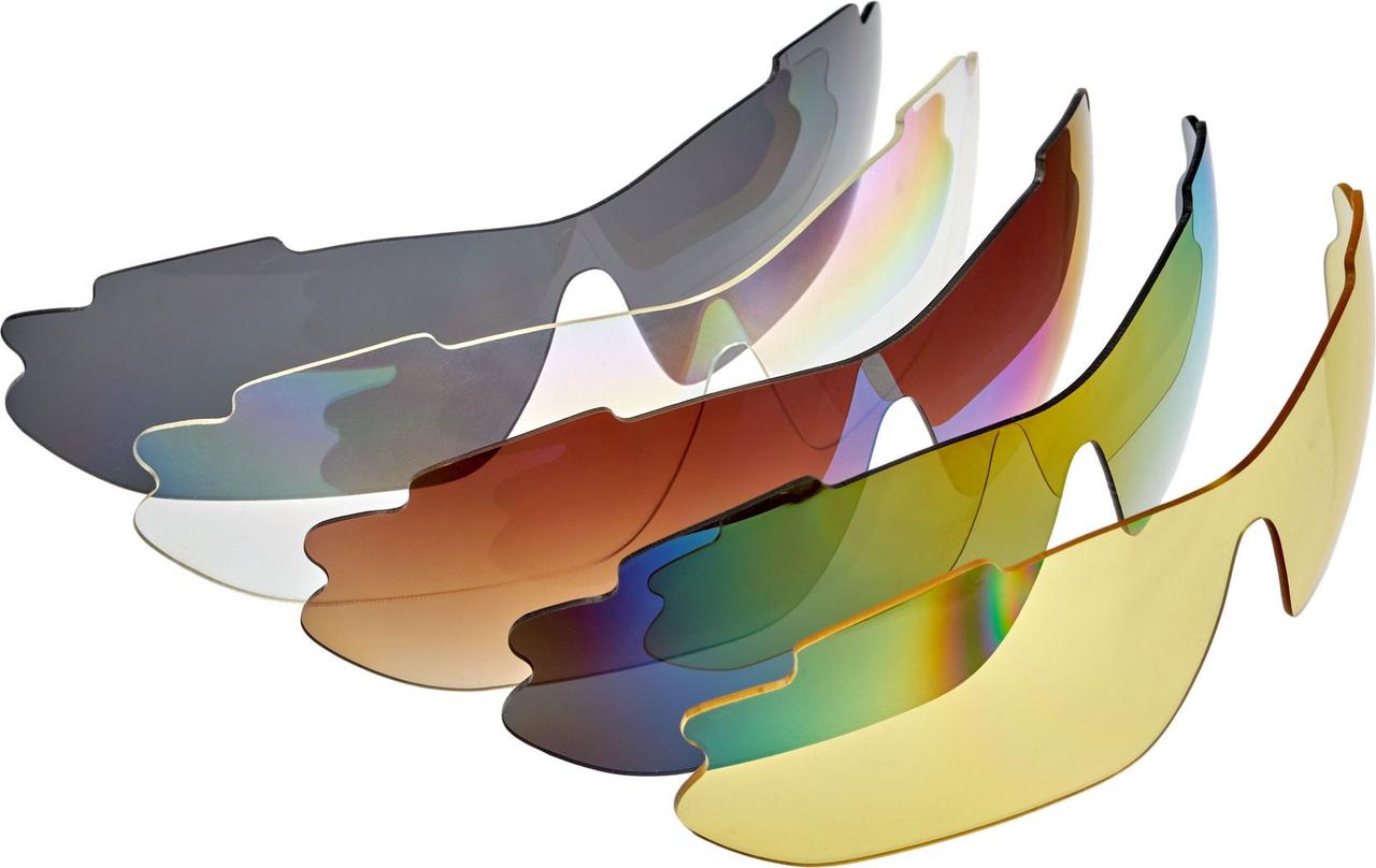 Очки спортивные солнцезащитные с 5 сменными линзами в чехле, красные - фото 5 - id-p211447897