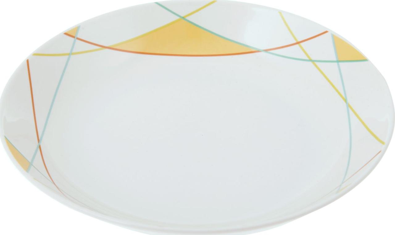 Тарелка суповая d20см, Lateen, фарфор, разноцветный - фото 1 - id-p211448219