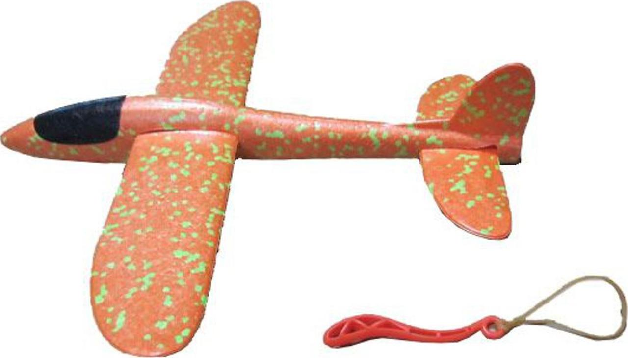 Планер малый с пусковым механизмом, размах крыла 36 см (оранжевый) - фото 1 - id-p211448244