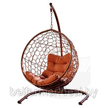 Подвесное кресло-кокон Риторика Либра, коричневое