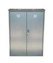 Шкаф для двух газовых баллонов Петромаш (объемом до 50л каждый), серый