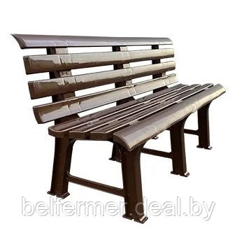 Пластиковая скамейка (коричневая) - фото 1 - id-p211449434