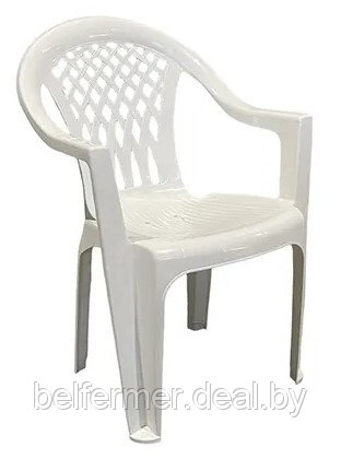 Пластиковый стул (кресло, белое) - фото 1 - id-p211449437