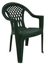 Пластиковый стул (кресло, зеленое)