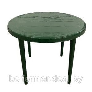Пластиковый стол круглый (зеленый) - фото 1 - id-p211449441