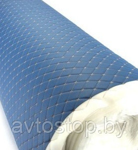 Материал для салона ромб синий , синяя нитка - фото 1 - id-p211449492