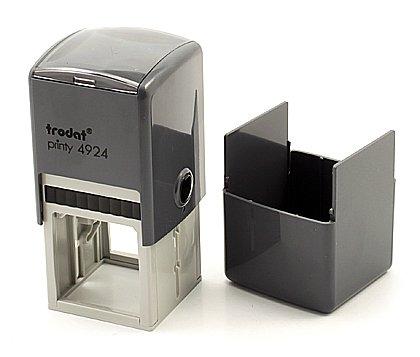 Автоматическая оснастка Trodat 4924 в боксе для клише печати/штампа 40*40 мм, корпус серый