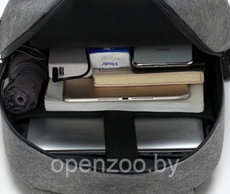 Стильный рюкзак Joy start 2 в 1 с USB и отделением для ноутбука до 17 DF-21016 (рюкзак сумка) Черный - фото 8 - id-p211453414