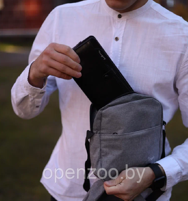Стильный рюкзак Joy start 2 в 1 с USB и отделением для ноутбука до 17 DF-21016 (рюкзак сумка) Серый - фото 2 - id-p211453415