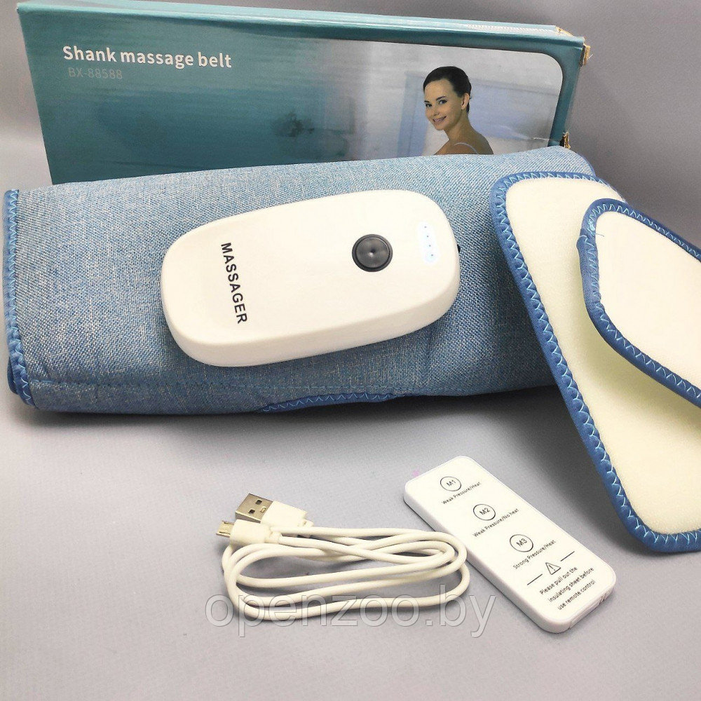 Воздушно-компрессионный лимфодренажный массажер для ног Shank Massage Belt BX-88588 с пультом ДУ / - фото 8 - id-p209905645