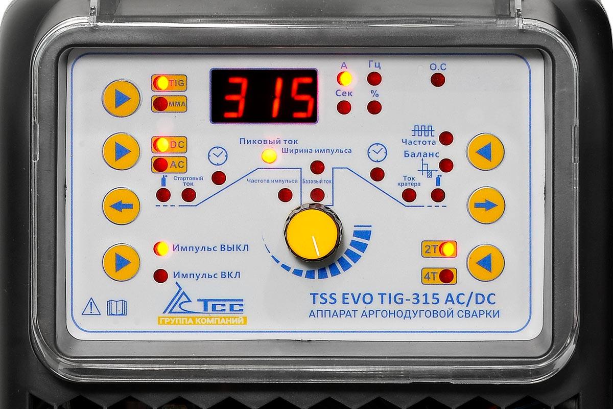Аппарат аргонодуговой сварки TSS EVO TIG-315 AC/DC - фото 5 - id-p211460093