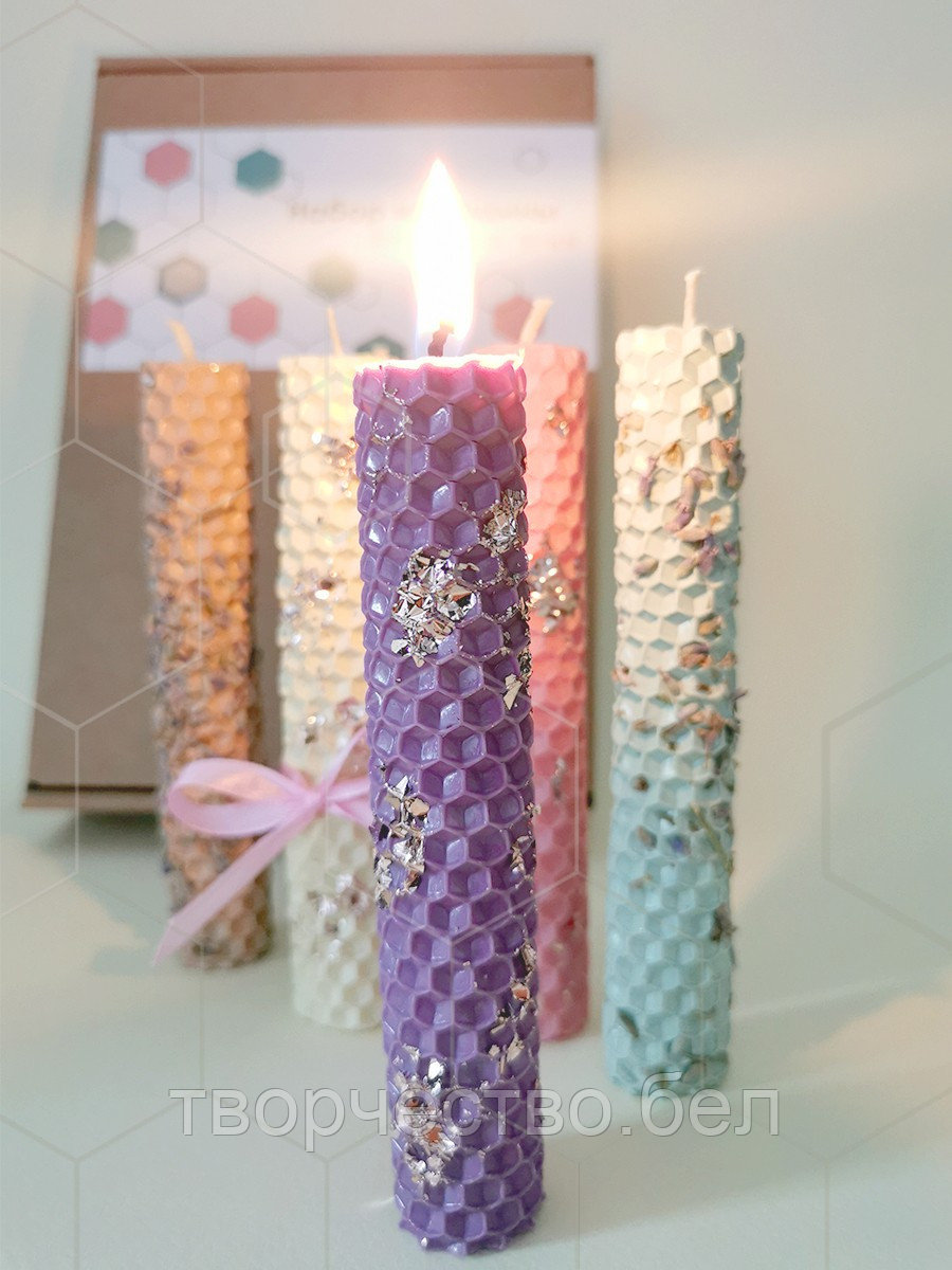 Набор из цветной вощины для свечей Пастель, 8 листов - фото 4 - id-p211464561