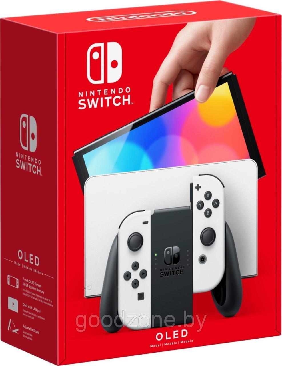 Игровая приставка Nintendo Switch OLED (белый) - фото 1 - id-p201809831