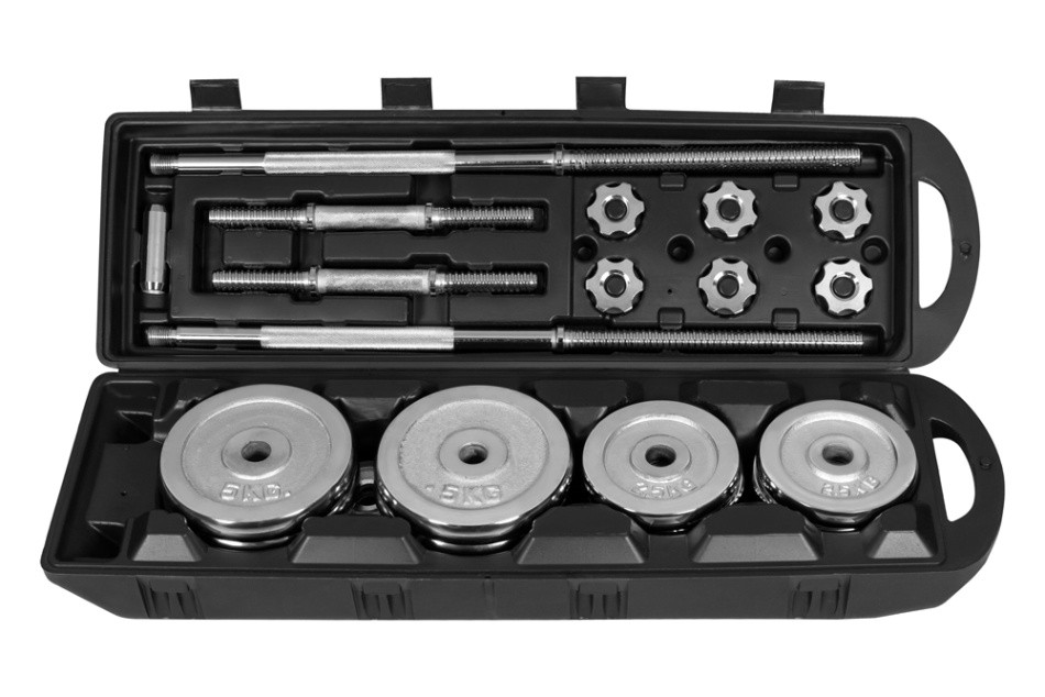 Набор гантелей в чемодане Alpin DB-50кг (50кг) - фото 1 - id-p211464592