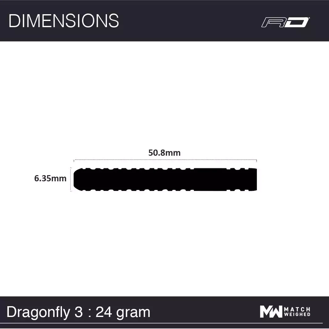 Red Dragon Dragonfly 24gr. 95% вольфрам. Дротики для дартса - фото 3 - id-p210928305