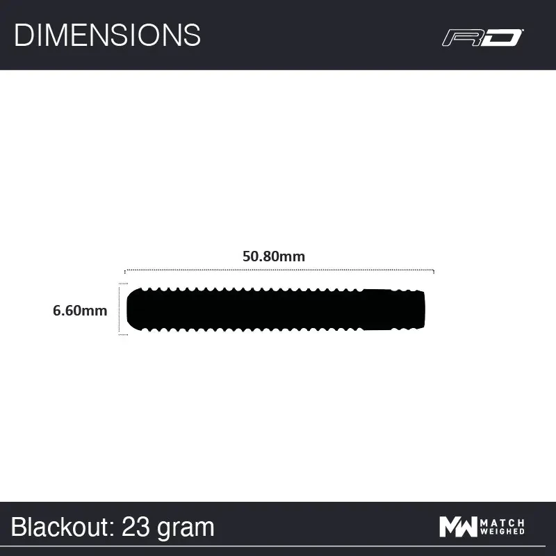 Winmau Blackout 23 gr. 90% вольфрам. Дротики для дартса - фото 7 - id-p210928240