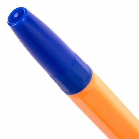 Ручка шариковая BRAUBERG "ORANGE Line", СИНЯЯ, корпус оранжевый, узел 1 мм, линия письма 0,5 мм - фото 5 - id-p184288298