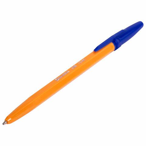 Ручка шариковая BRAUBERG "ORANGE Line", СИНЯЯ, корпус оранжевый, узел 1 мм, линия письма 0,5 мм - фото 7 - id-p184288298