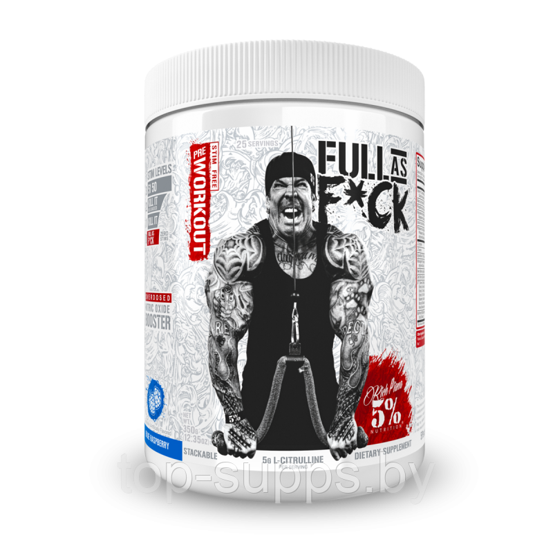 Rich Piana 5% Nutrition Full as F*ck Legendary from 5% Nutrition, 350 g (25 servings) - фото 1 - id-p211468470