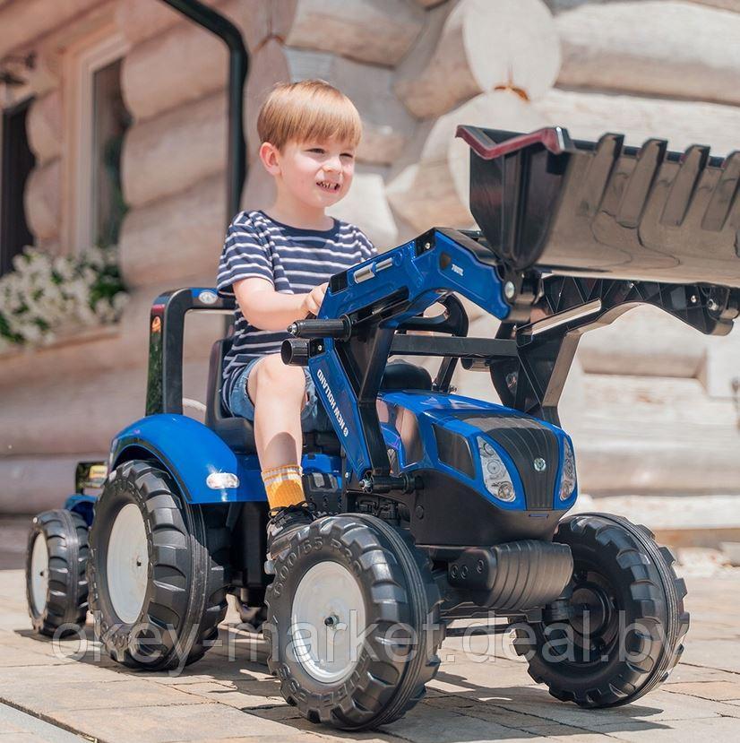 Детский педальный трактор с прицепом New Holland Falk 3090M - фото 7 - id-p98728347