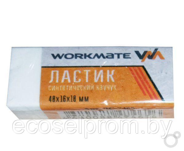 Ластик синтетич.каучук, белый, 40х16х10мм (ЛС-7465) в индивид. упаковке/карт.держ, 36шт, ТМ Wortmate